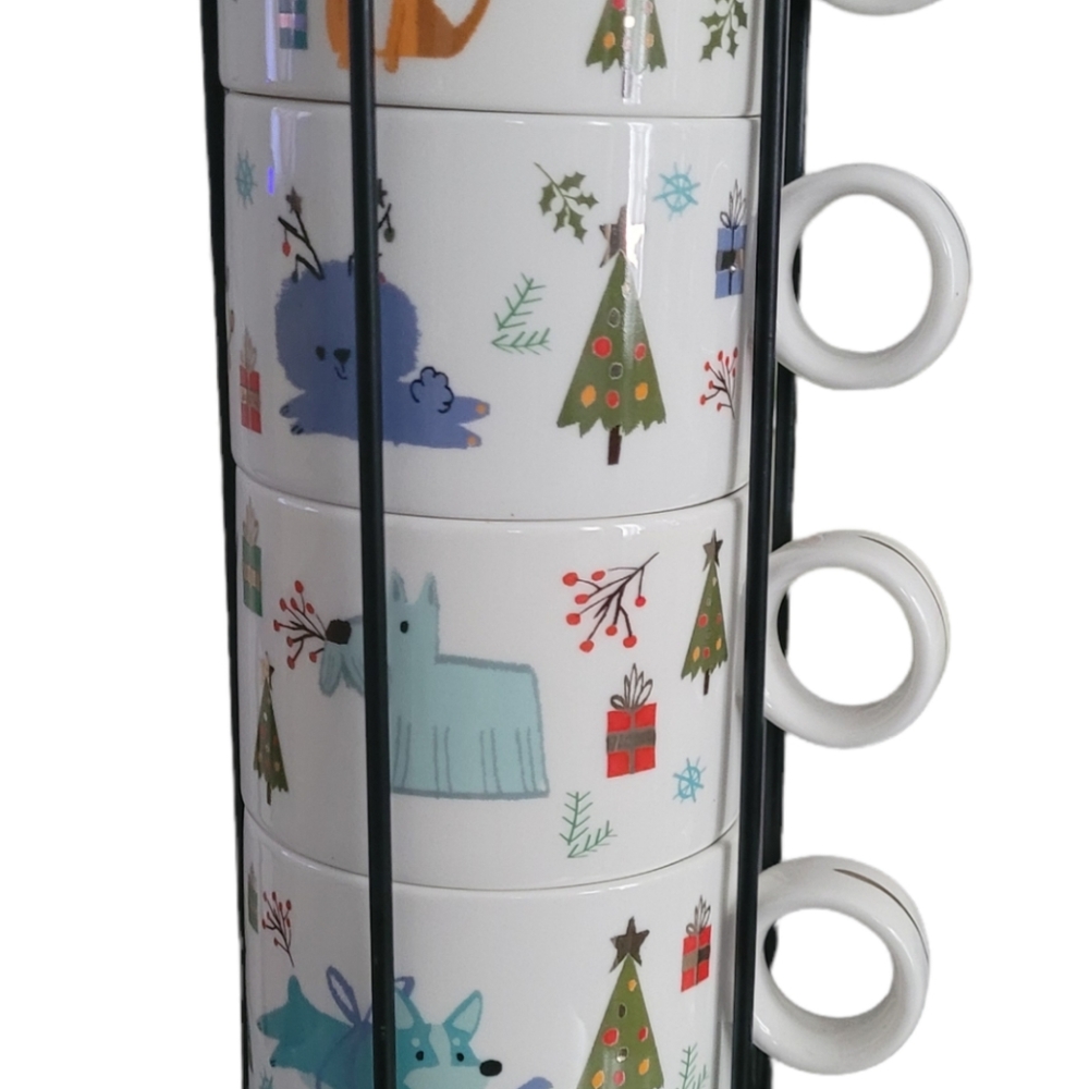 Gracie Stackable Holiday Pooch Mugs